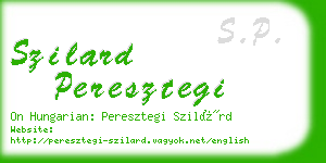 szilard peresztegi business card